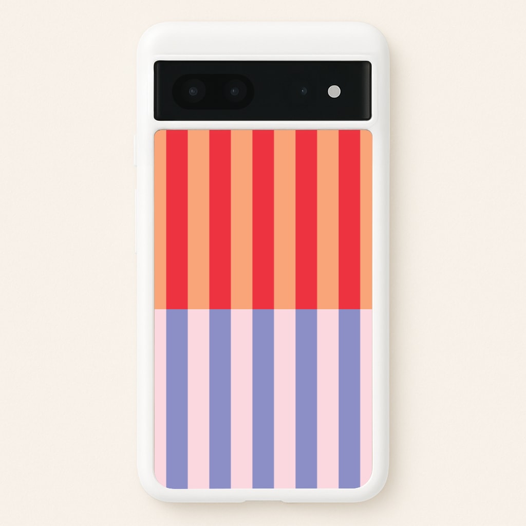 Multicoloured Pinstripe Abstract Pattern - Abstract Patterns Phone Case for Google Pixel 7