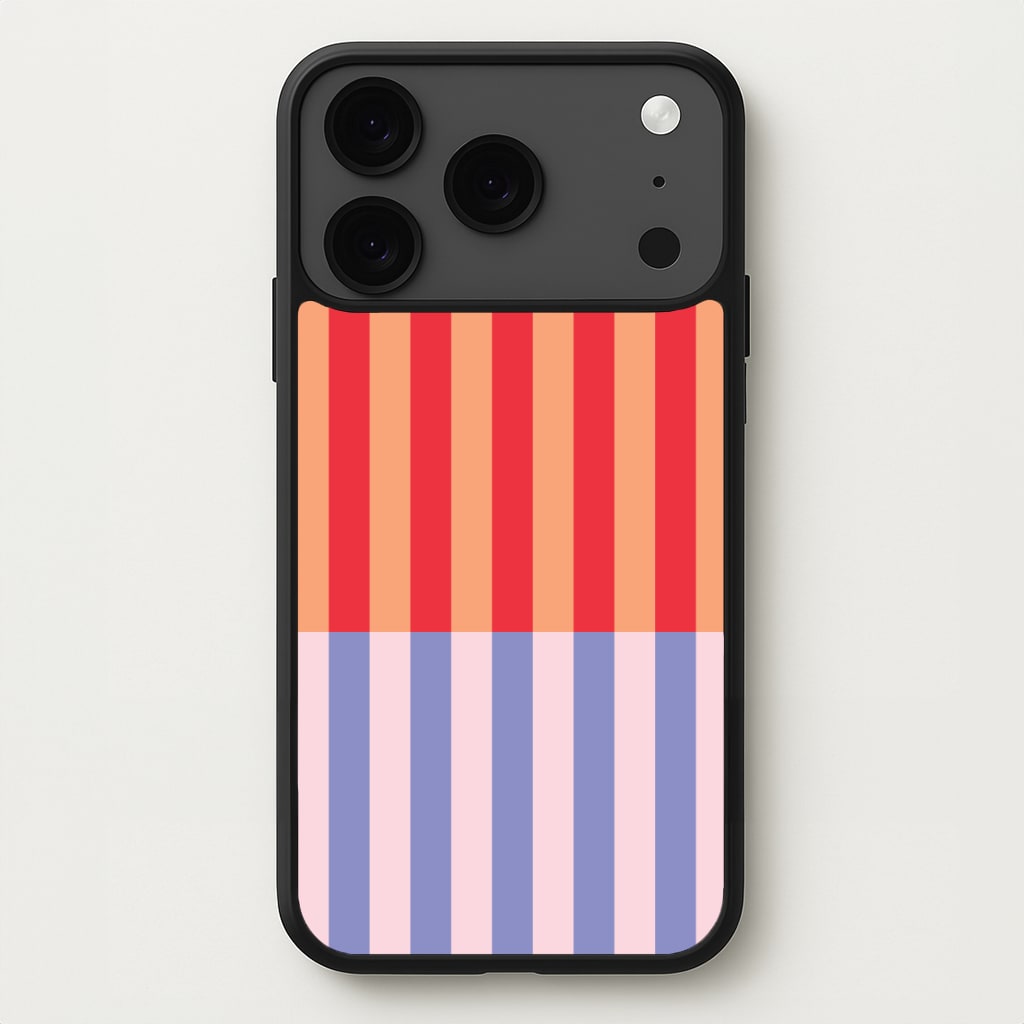 Multicoloured Pinstripe Abstract Pattern Phone Case for iPhone 17 Pro