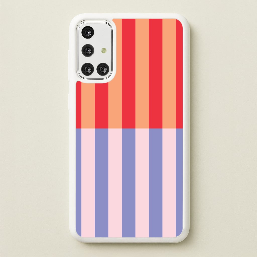 Multicoloured Pinstripe Abstract Pattern - Abstract Patterns Phone Case for Galaxy A71