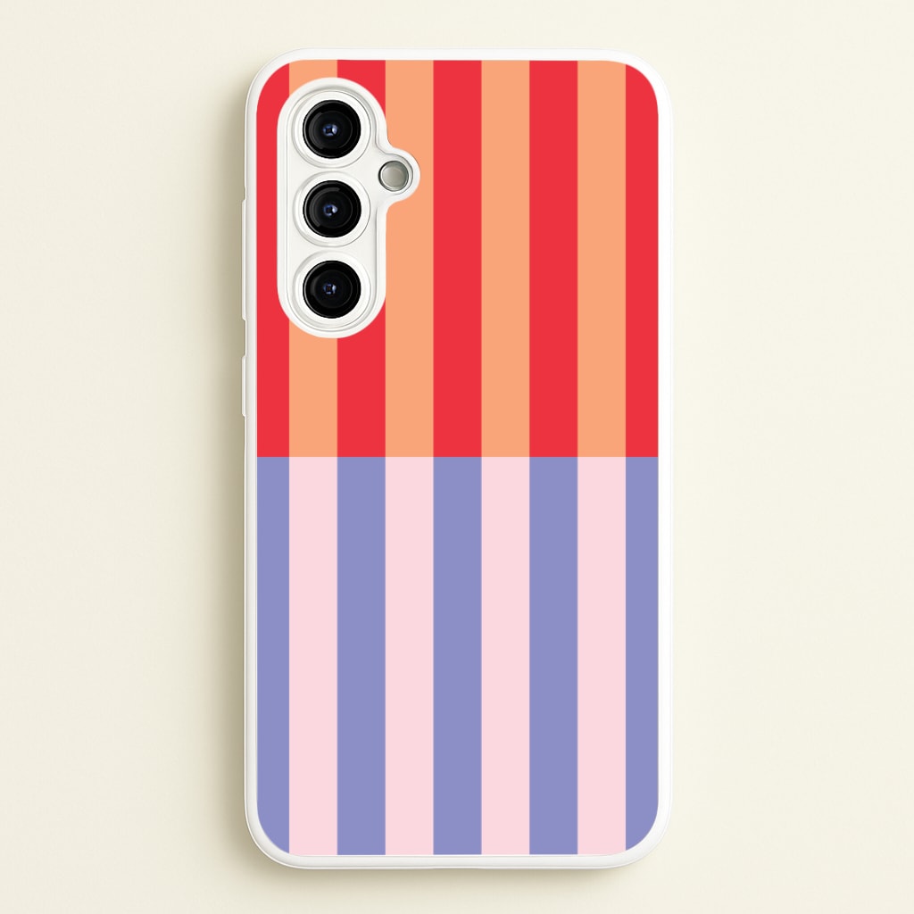 Multicoloured Pinstripe Abstract Pattern - Abstract Patterns Phone Case for Galaxy A54