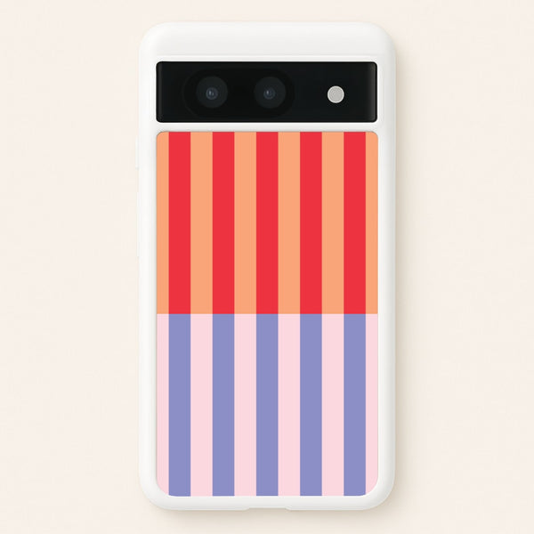 Multicoloured Pinstripe Abstract Pattern - Abstract Patterns Phone Case for Google Pixel 8a