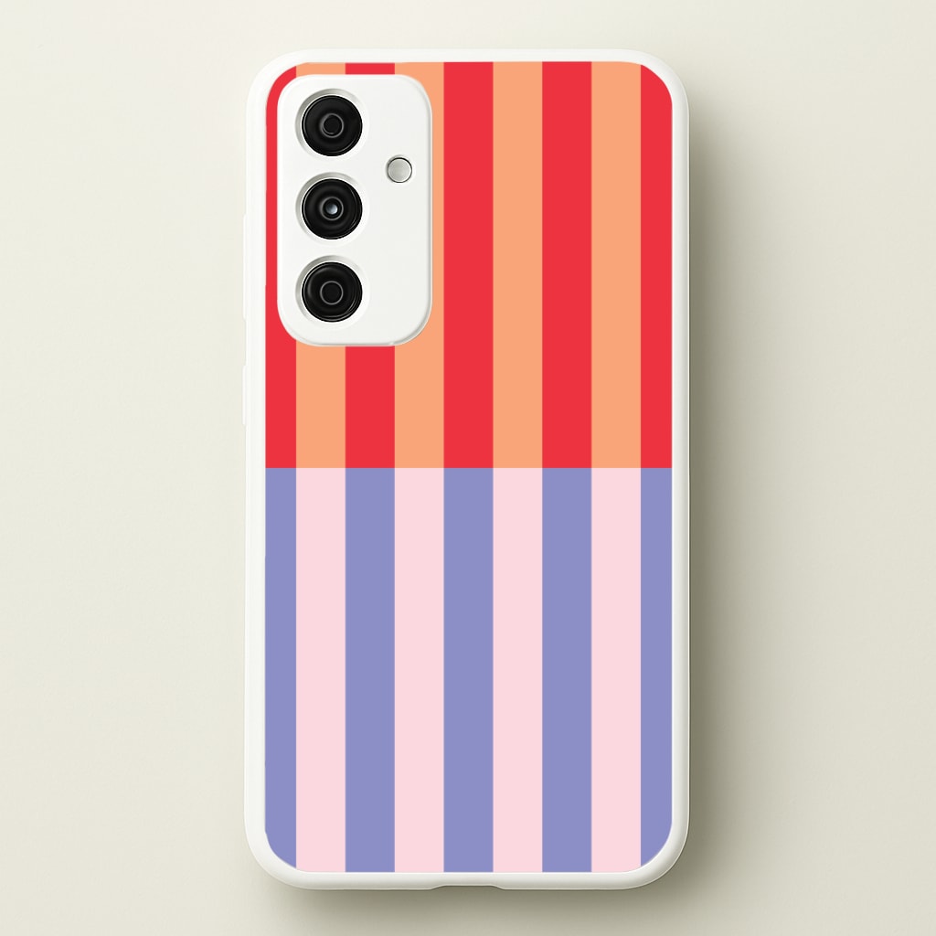 Multicoloured Pinstripe Abstract Pattern - Abstract Patterns Phone Case for Galaxy A35