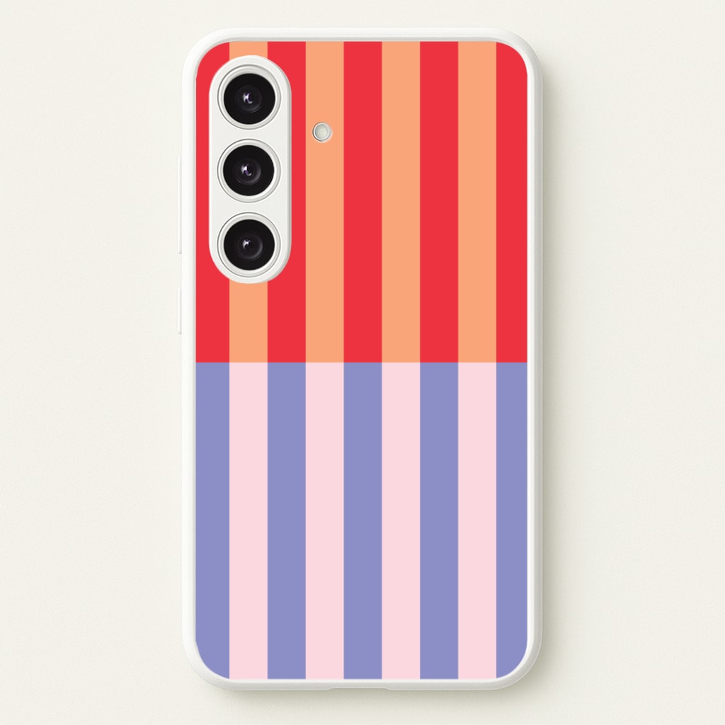 Multicoloured Pinstripe Abstract Pattern - Abstract Patterns Phone Case for Galaxy S24