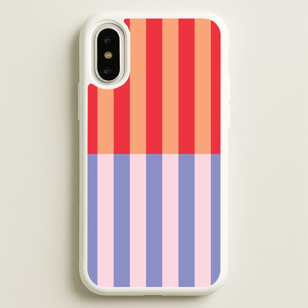 Multicoloured Pinstripe Abstract Pattern - Abstract Patterns Phone Case for iPhone X / XS