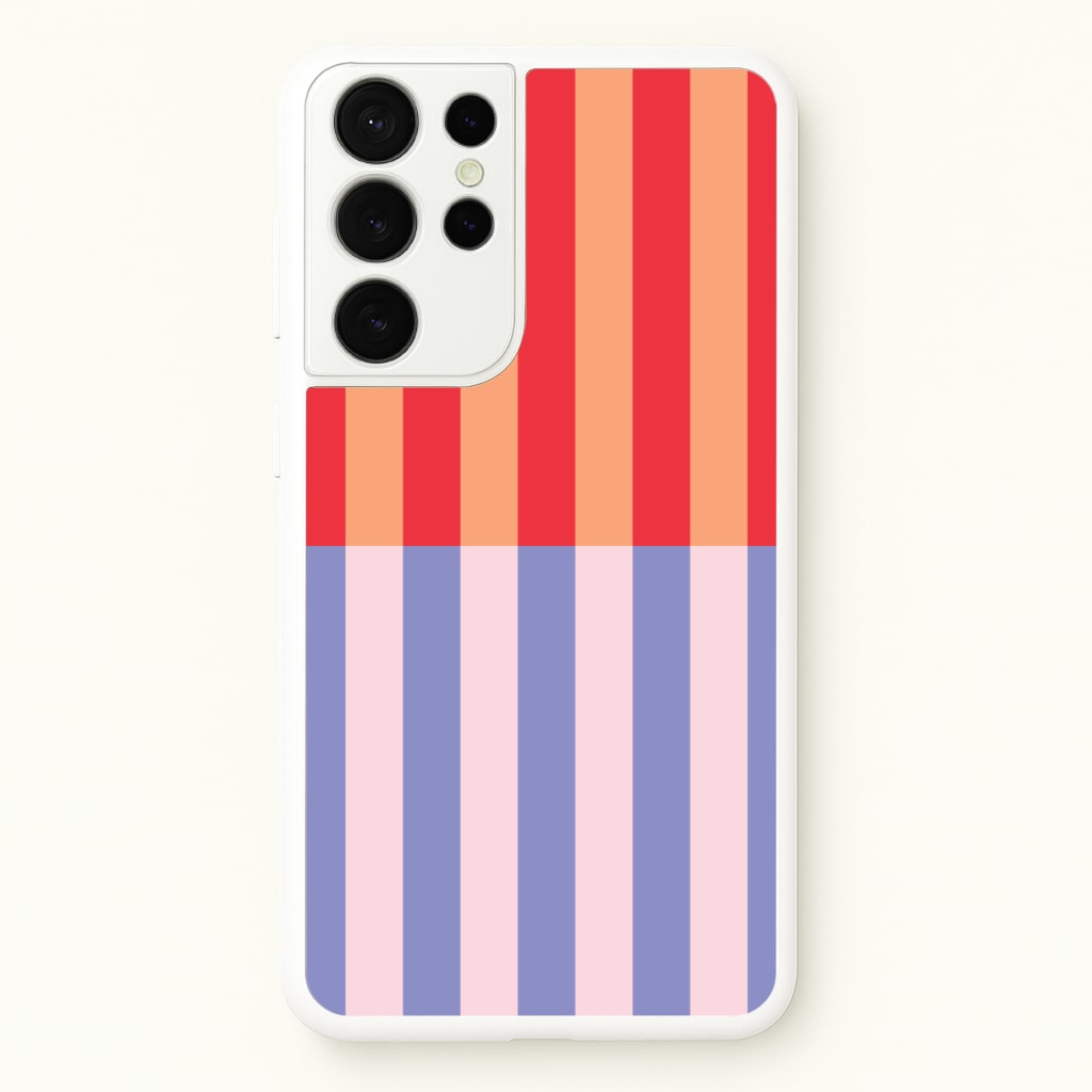 Multicoloured Pinstripe Abstract Pattern - Abstract Patterns Phone Case for Galaxy S21 Ultra