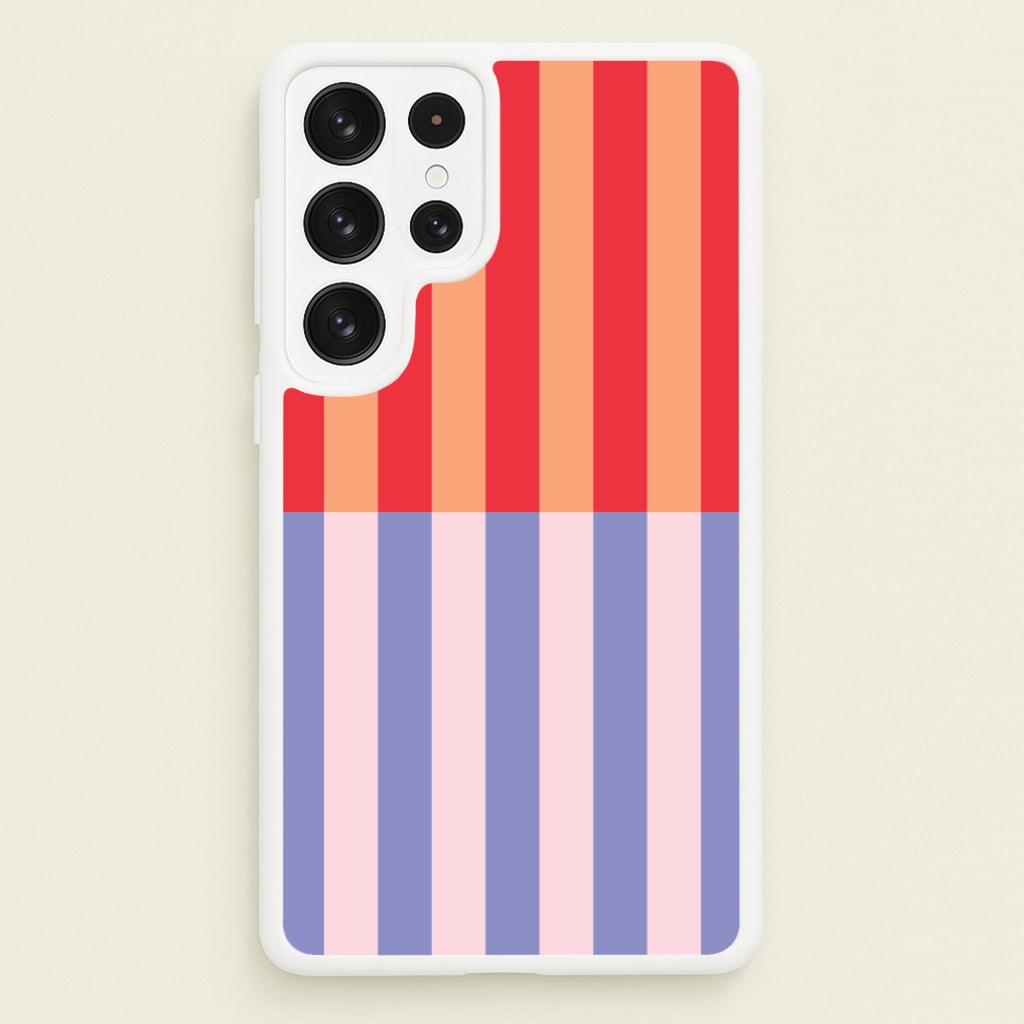 Multicoloured Pinstripe Abstract Pattern - Abstract Patterns Phone Case for Galaxy S22 Ultra