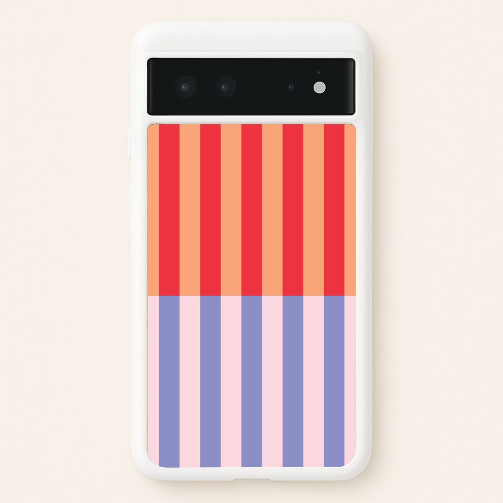 Multicoloured Pinstripe Abstract Pattern - Abstract Patterns Phone Case for Google Pixel 6