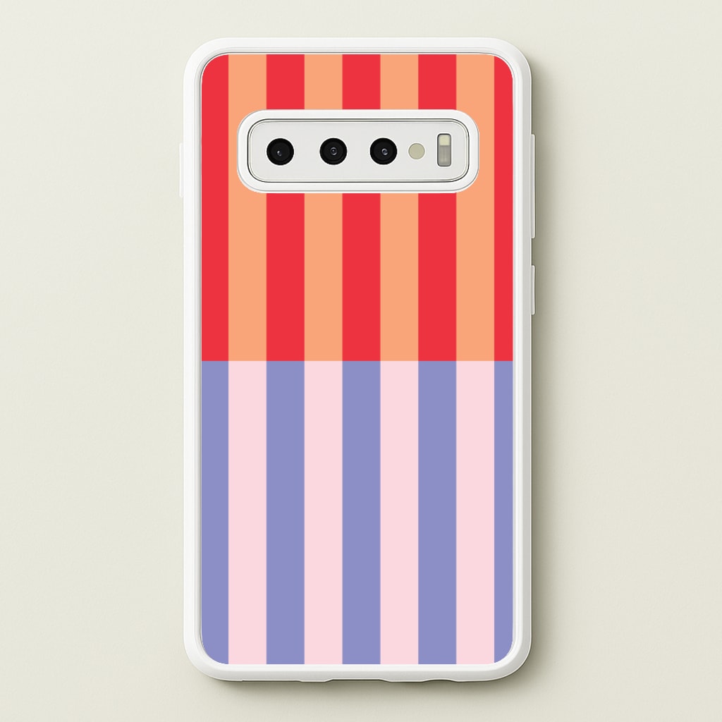 Multicoloured Pinstripe Abstract Pattern - Abstract Patterns Phone Case for Galaxy S10 Plus
