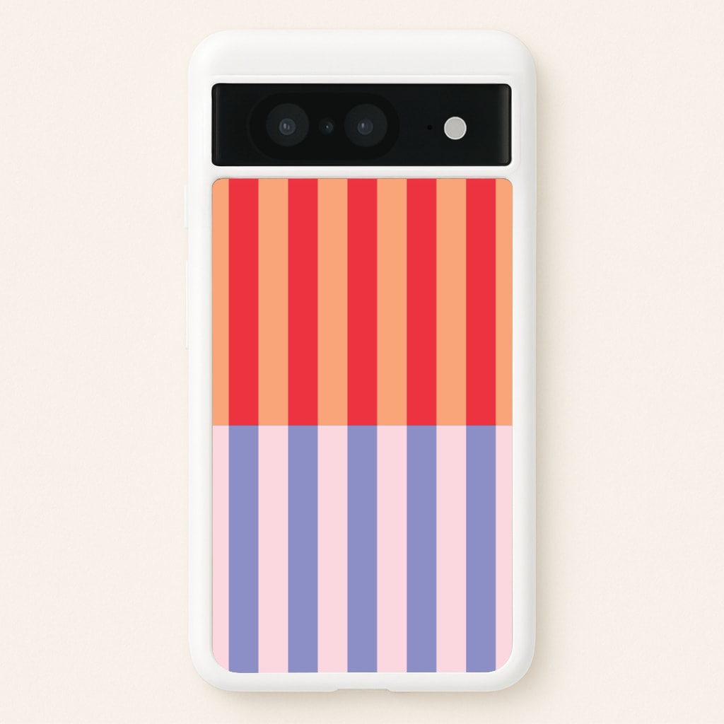 Multicoloured Pinstripe Abstract Pattern - Abstract Patterns Phone Case for Google Pixel 8