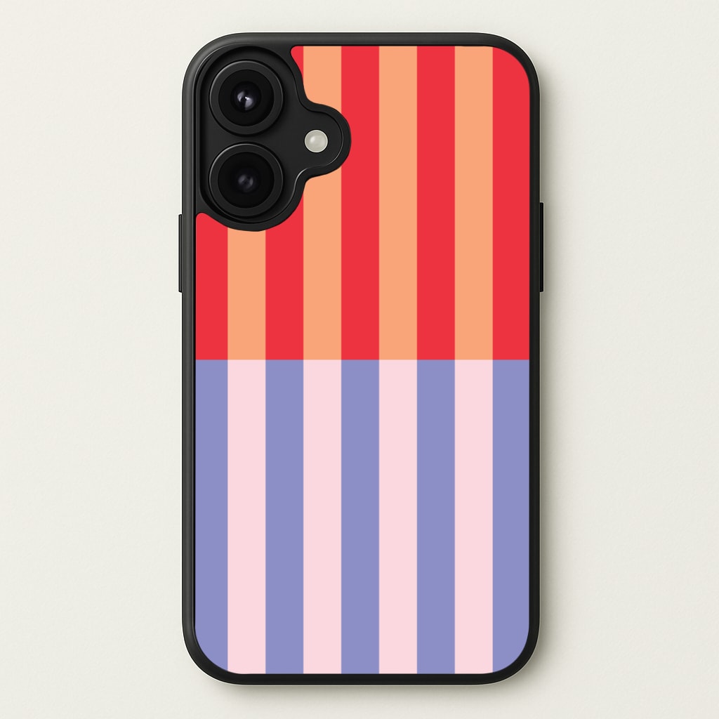Multicoloured Pinstripe Abstract Pattern Phone Case for iPhone 17