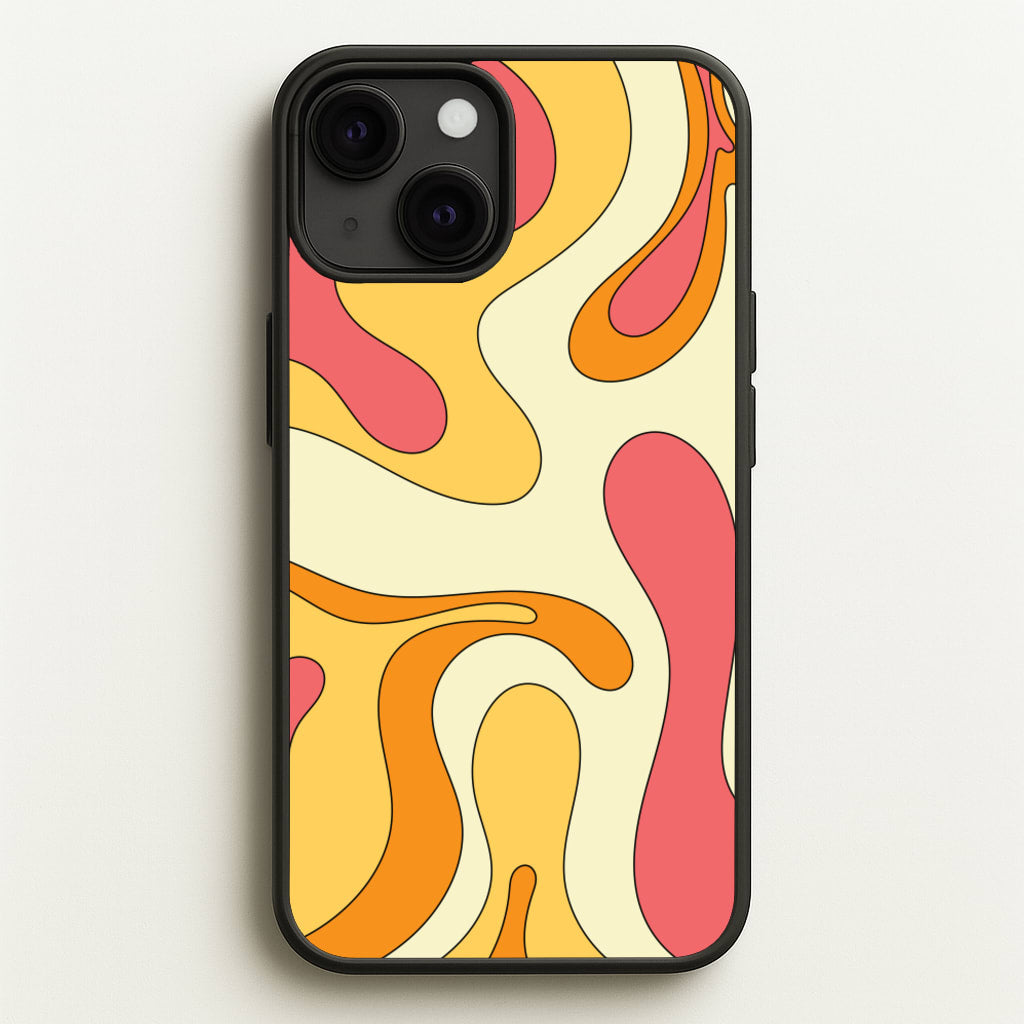 Pastel Waves Abstract Pattern - Abstract Patterns Phone Case for iPhone 13
