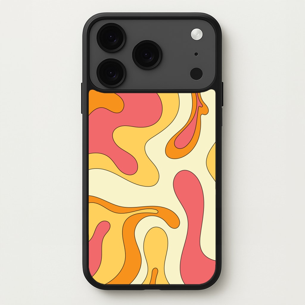 Pastel Waves Abstract Pattern Phone Case for iPhone 17 Pro Max