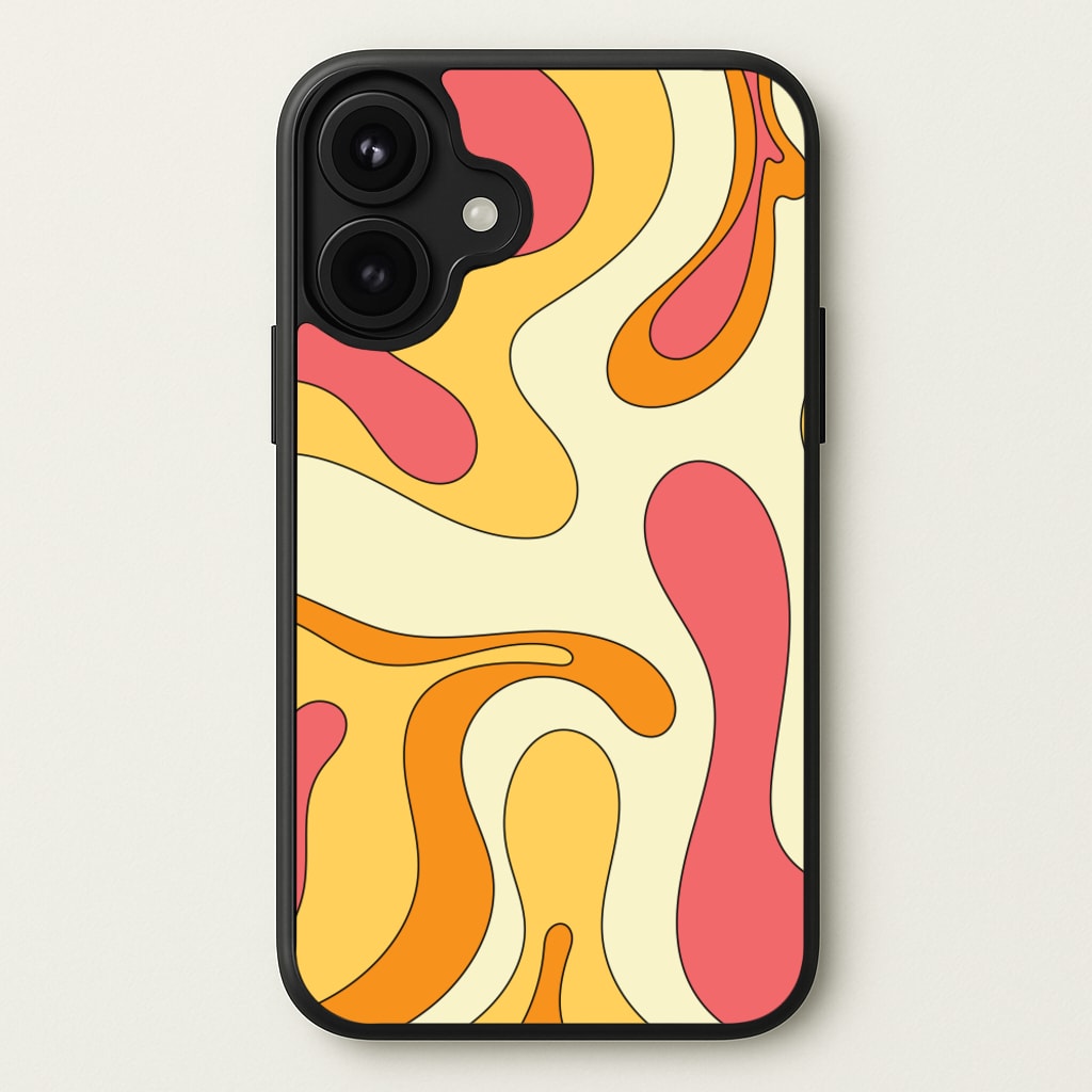 Pastel Waves Abstract Pattern Phone Case for iPhone 17