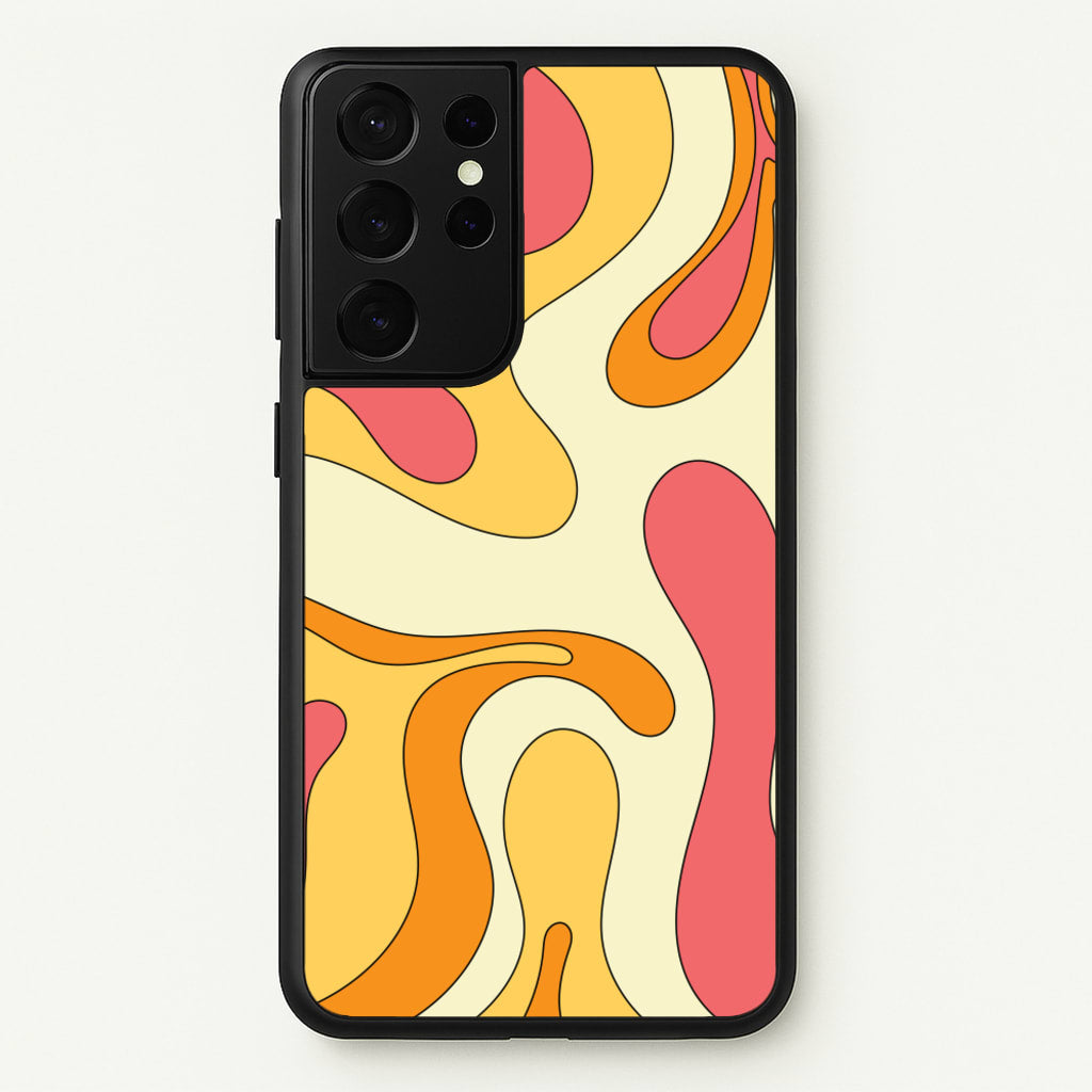 Pastel Waves Abstract Pattern - Abstract Patterns Phone Case for Galaxy S21 Ultra