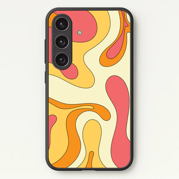 Pastel Waves Abstract Pattern - Abstract Patterns Phone Case for Galaxy S25