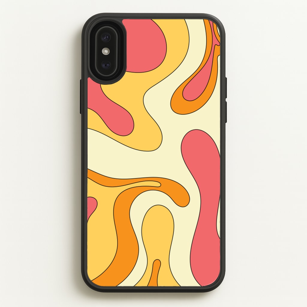 Pastel Waves Abstract Pattern - Abstract Patterns Phone Case for iPhone XS Max