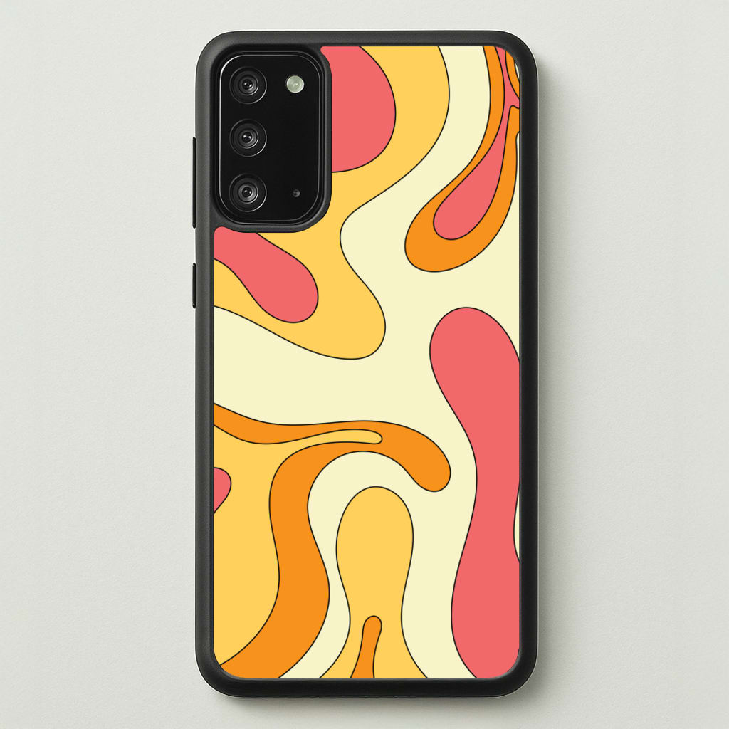 Pastel Waves Abstract Pattern - Abstract Patterns Phone Case for Galaxy Note 20