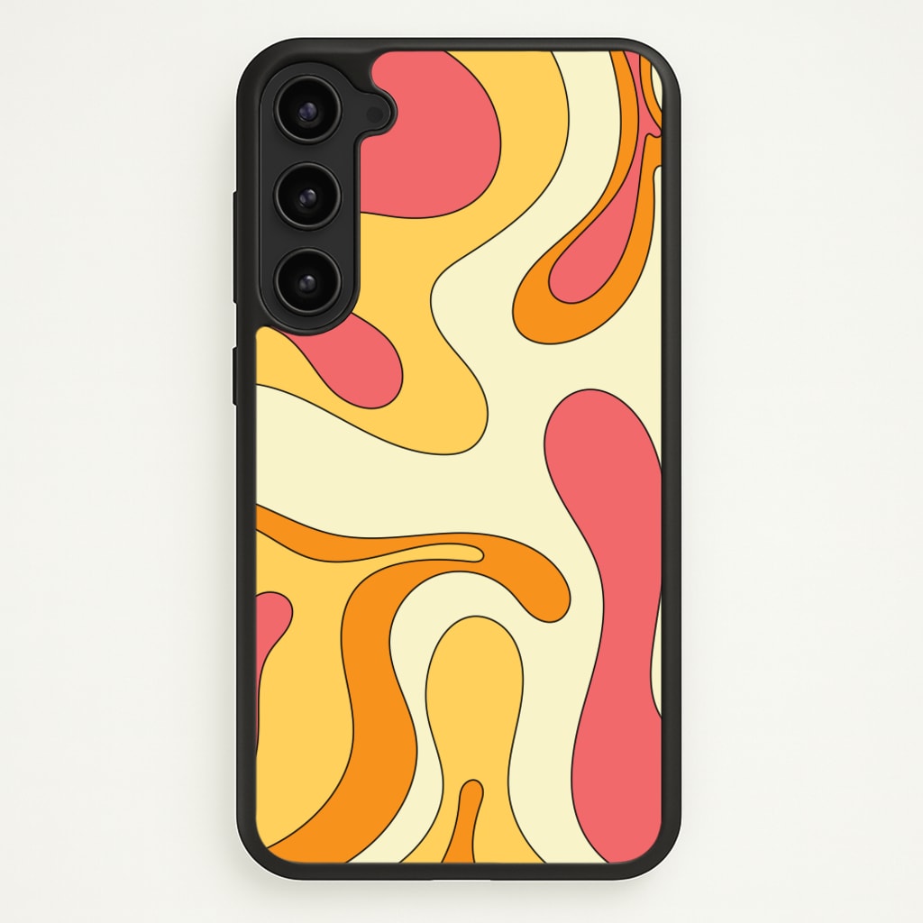 Pastel Waves Abstract Pattern - Abstract Patterns Phone Case for Galaxy S23 Plus