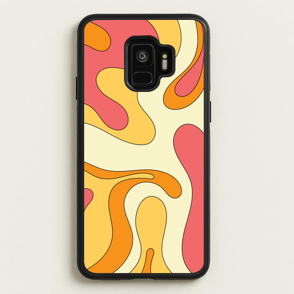 Pastel Waves Abstract Pattern - Abstract Patterns Phone Case for Galaxy S9