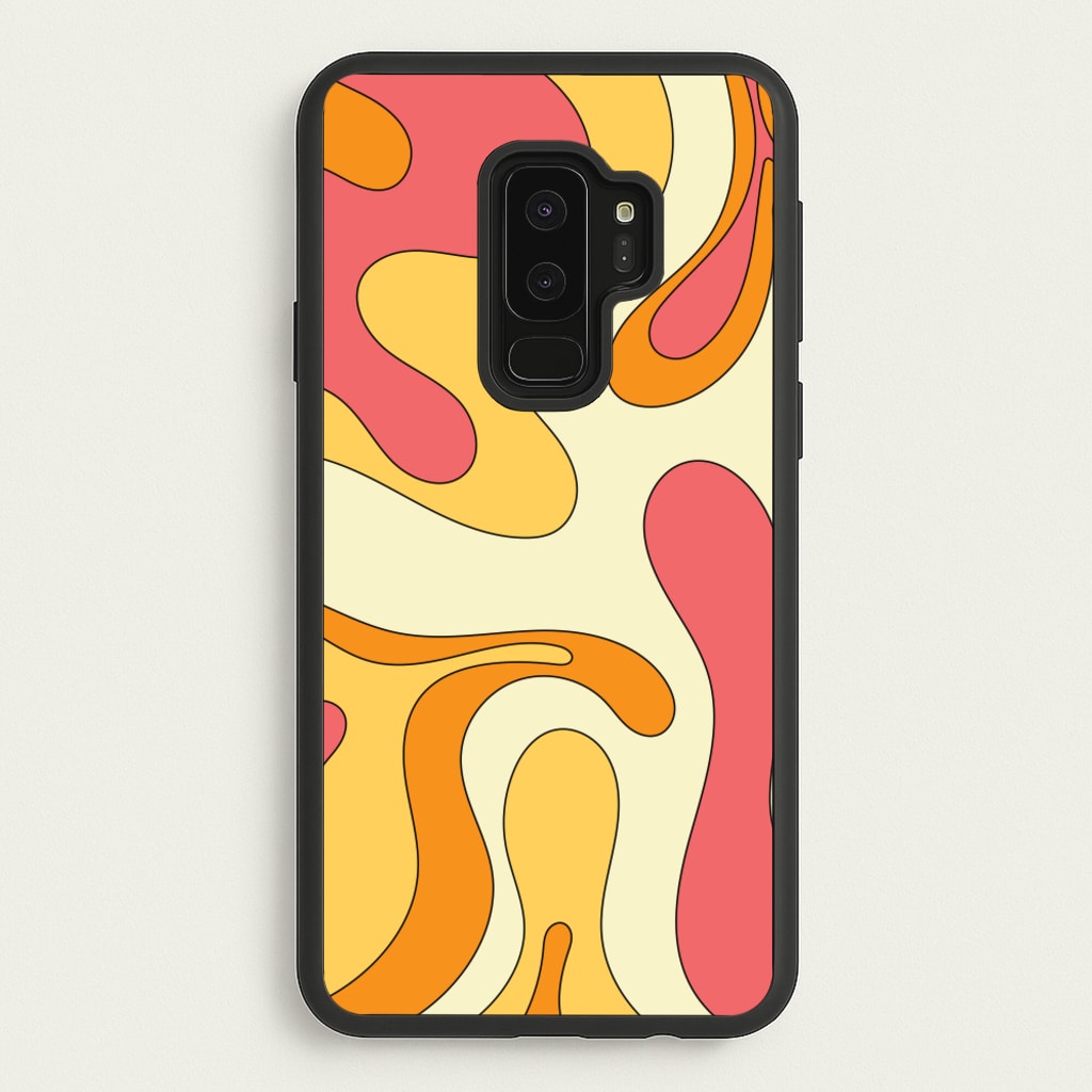 Pastel Waves Abstract Pattern - Abstract Patterns Phone Case for Galaxy S9 Plus