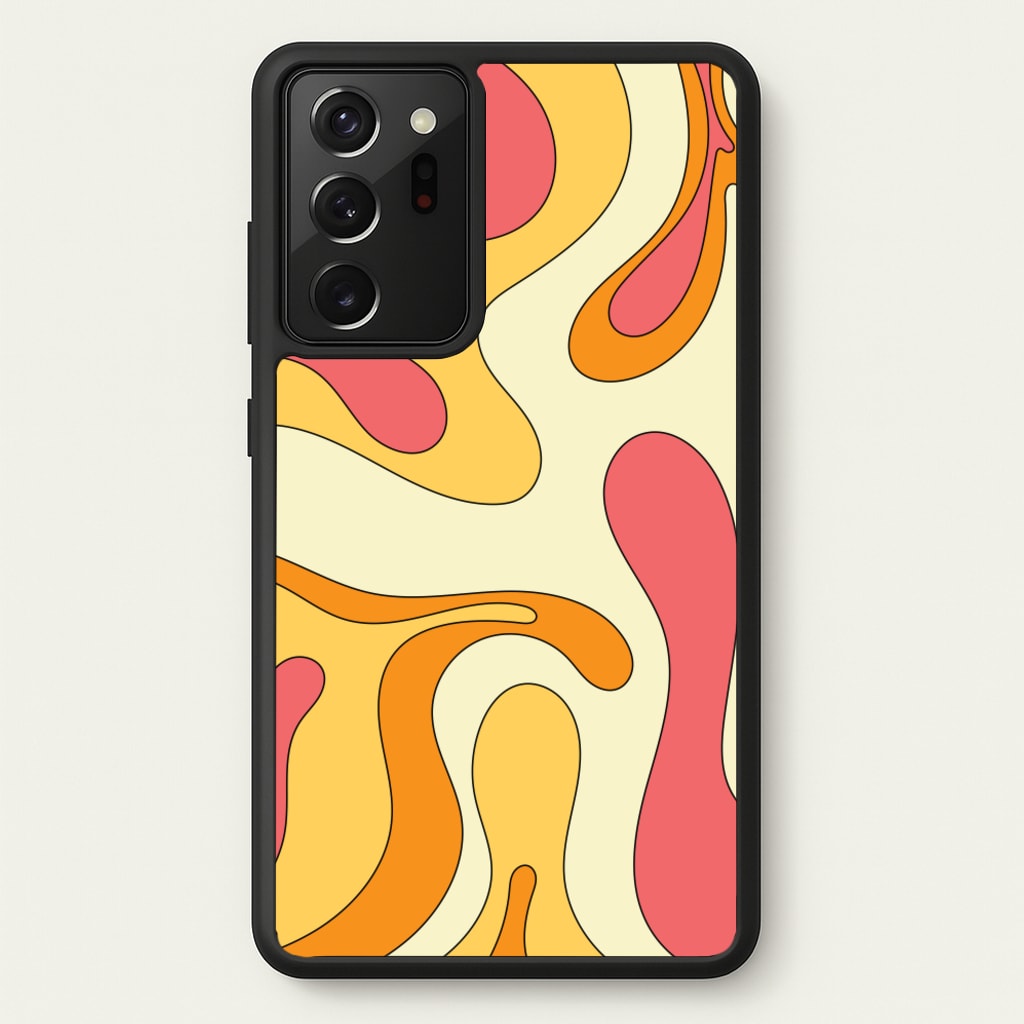 Pastel Waves Abstract Pattern - Abstract Patterns Phone Case for Galaxy Note 20 Ultra