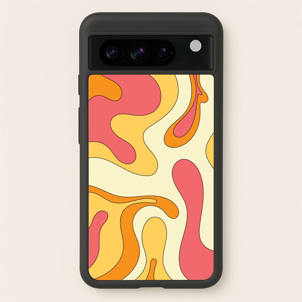 Pastel Waves Abstract Pattern - Abstract Patterns Phone Case for Google Pixel 8 Pro