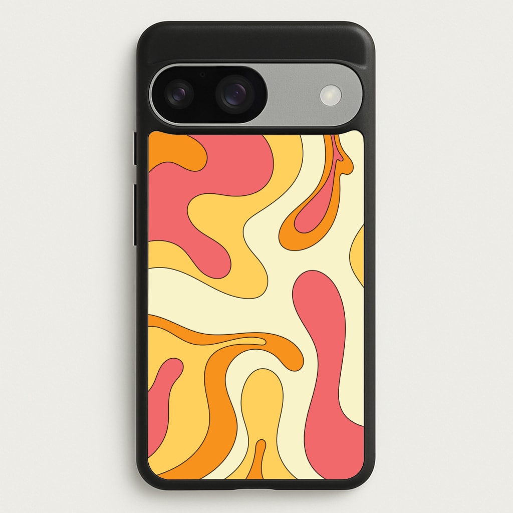 Pastel Waves Abstract Pattern - Abstract Patterns Phone Case for Google Pixel 9 / 9 Pro
