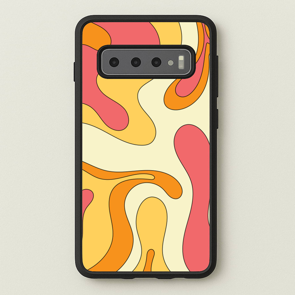 Pastel Waves Abstract Pattern - Abstract Patterns Phone Case for Galaxy S10