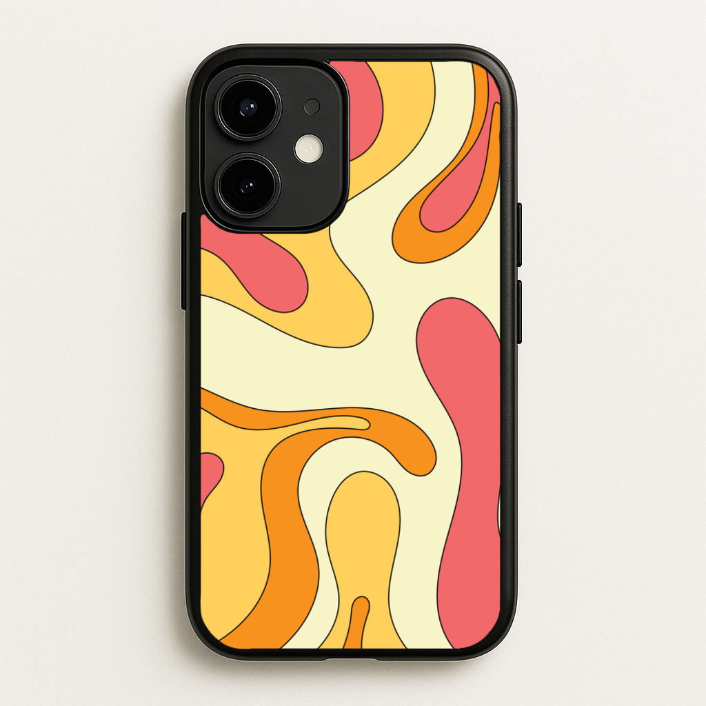 Pastel Waves Abstract Pattern - Abstract Patterns Phone Case for iPhone 12 Mini