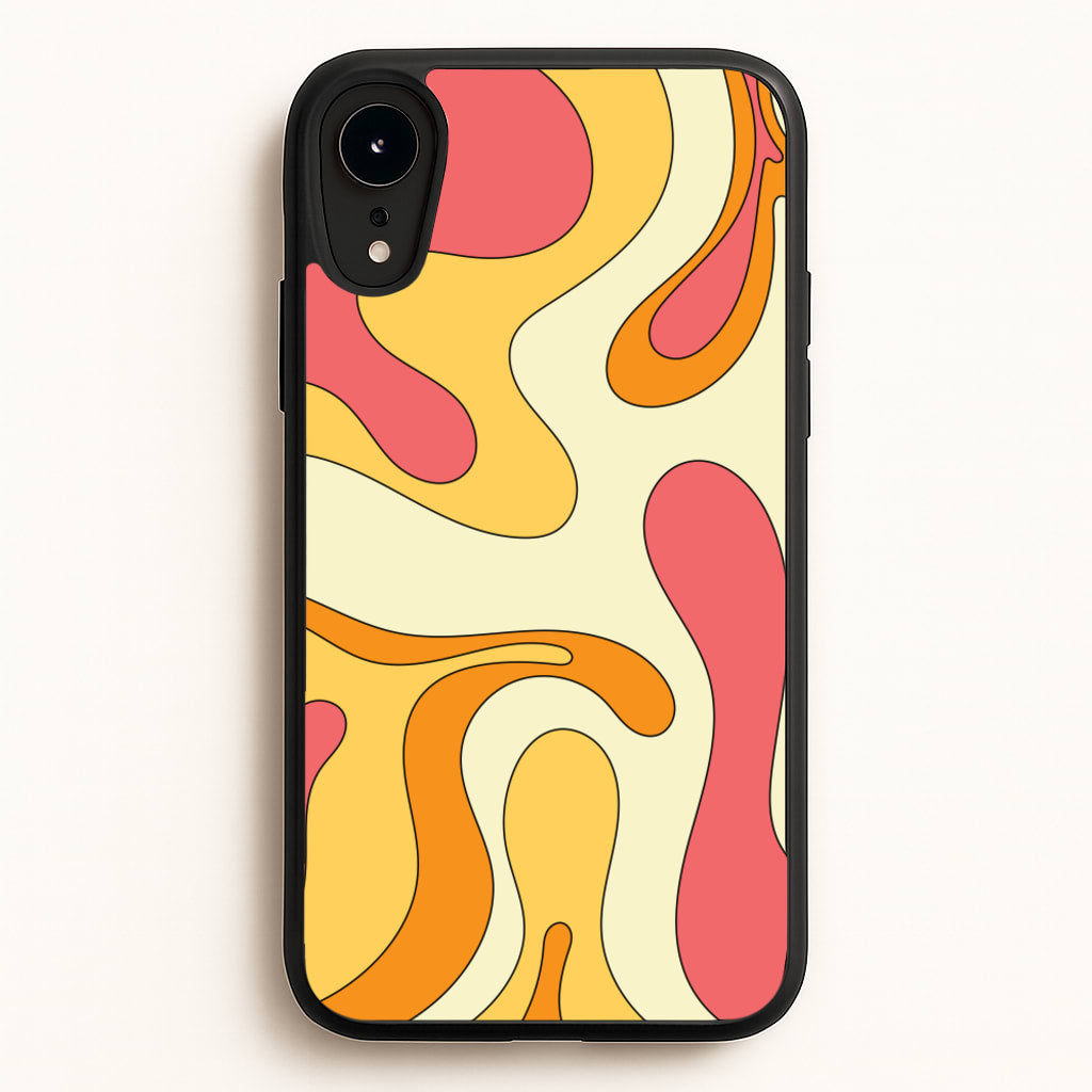 Pastel Waves Abstract Pattern - Abstract Patterns Phone Case for iPhone XR