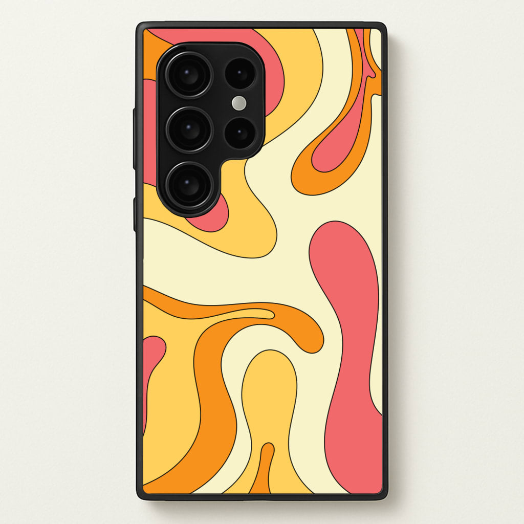Pastel Waves Abstract Pattern - Abstract Patterns Phone Case for Galaxy S24 Ultra