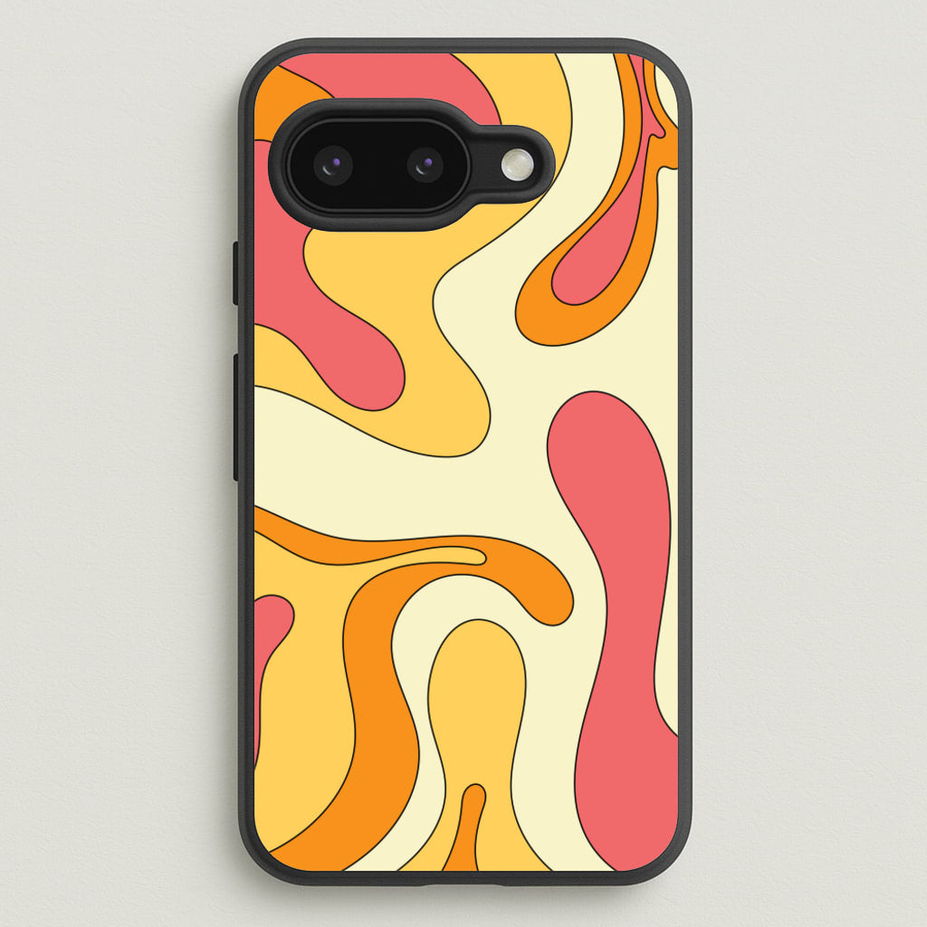 Pastel Waves Abstract Pattern - Abstract Patterns Phone Case for Google Pixel 9a