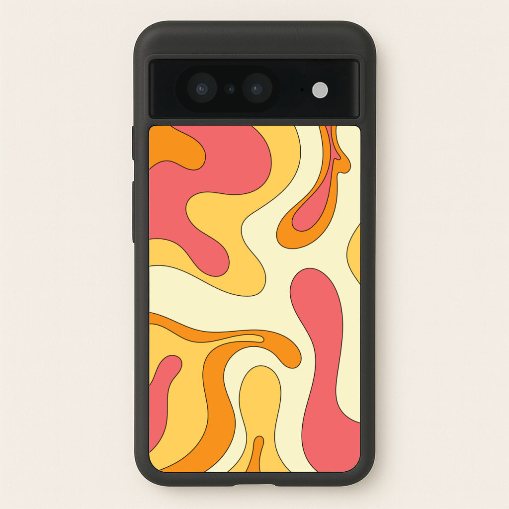 Pastel Waves Abstract Pattern - Abstract Patterns Phone Case for Google Pixel 8