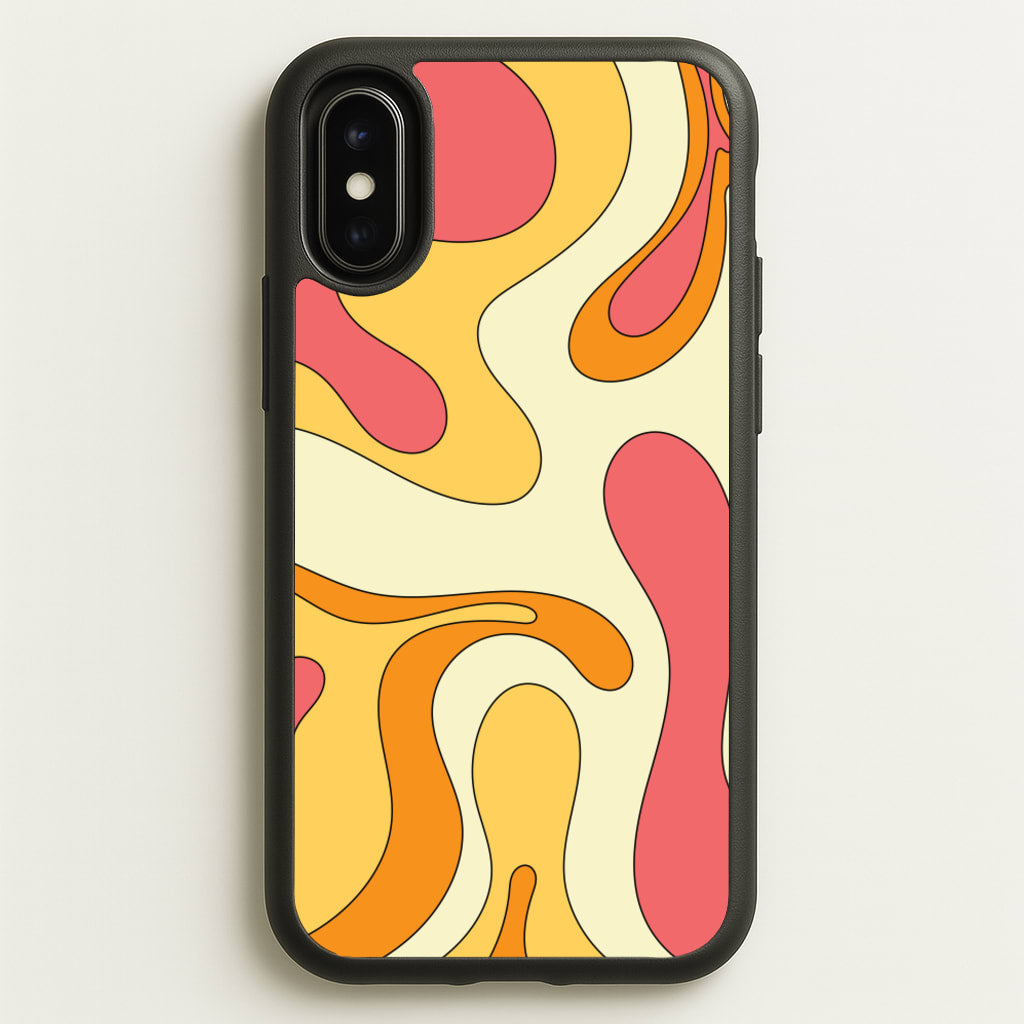 Pastel Waves Abstract Pattern - Abstract Patterns Phone Case for iPhone X / XS