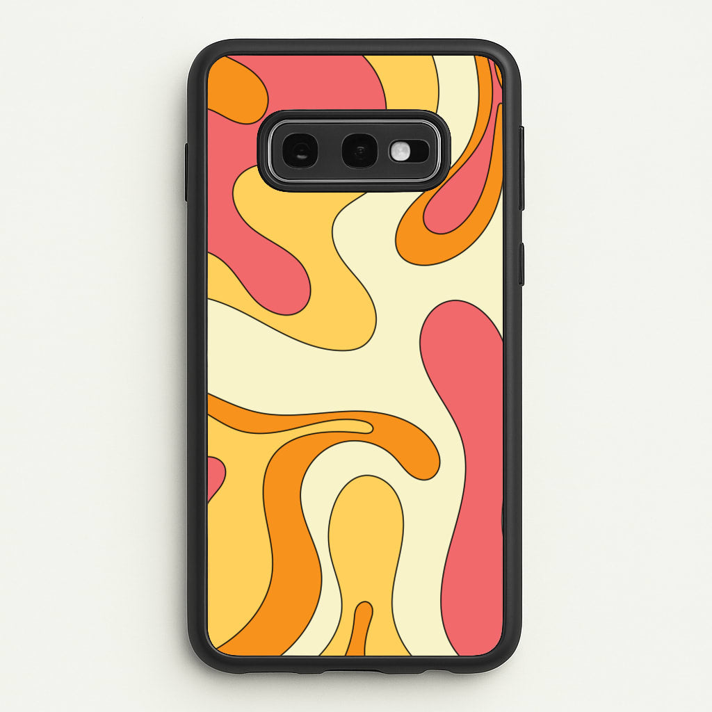 Pastel Waves Abstract Pattern - Abstract Patterns Phone Case for Galaxy S10e