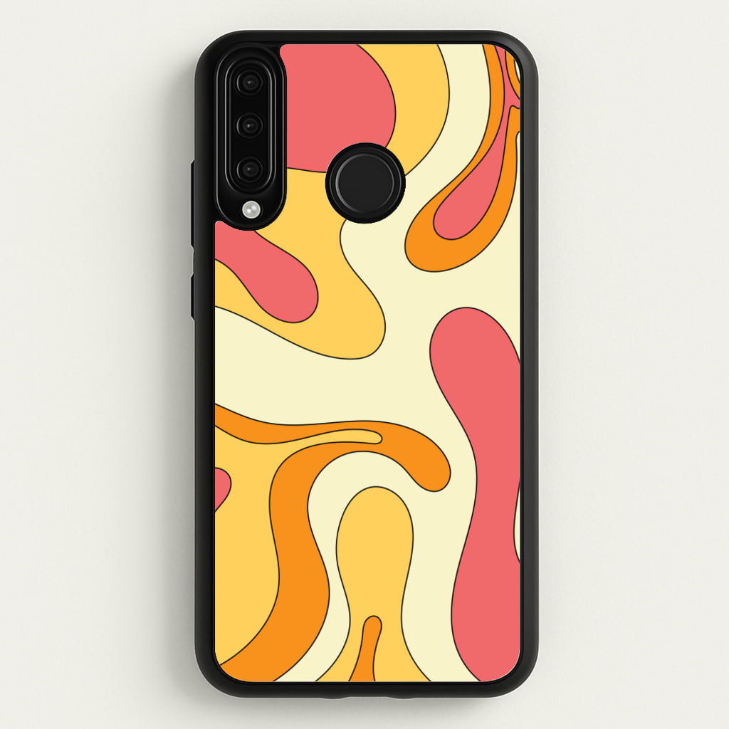 Pastel Waves Abstract Pattern - Abstract Patterns Phone Case for Huawei P30 Lite