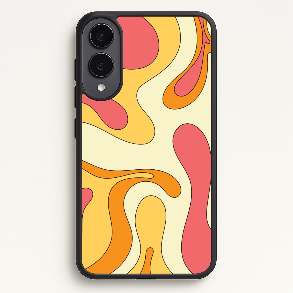 Pastel Waves Abstract Pattern - Abstract Patterns Phone Case for Galaxy S25 Edge