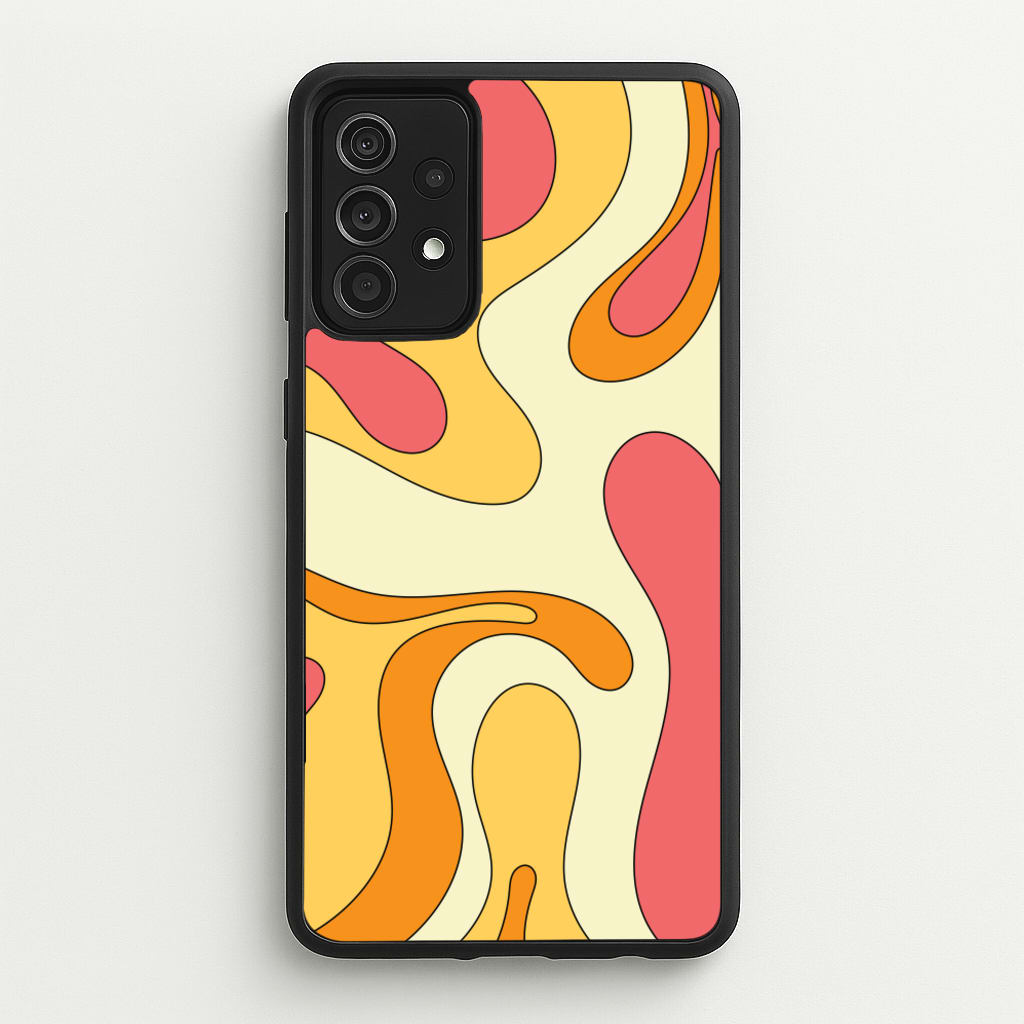 Pastel Waves Abstract Pattern - Abstract Patterns Phone Case for Galaxy A52 / A52s