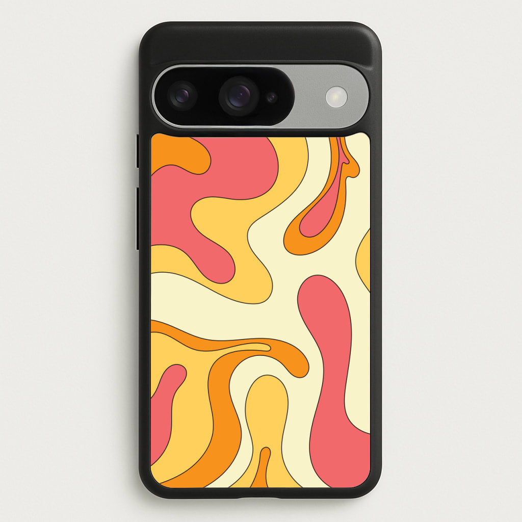 Pastel Waves Abstract Pattern Phone Case for Google Pixel 10 / 10 Pro