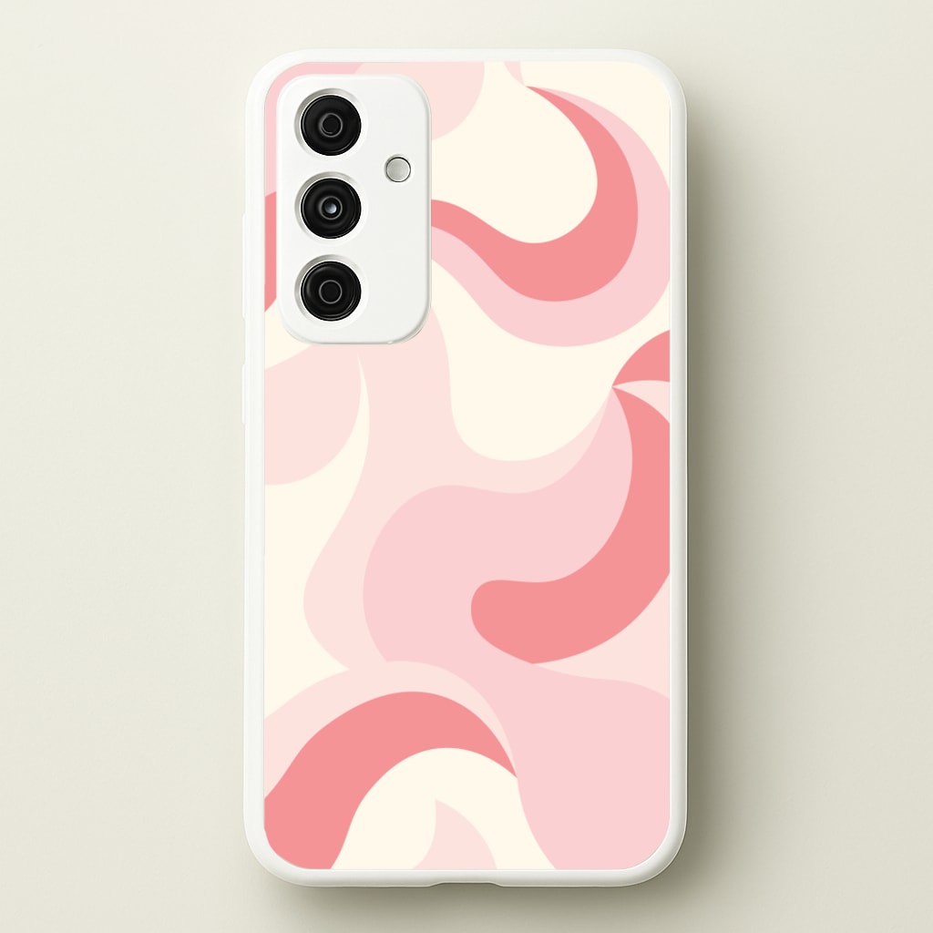 Pastel Pinks Abstract Pattern - Abstract Patterns Phone Case for Galaxy A55