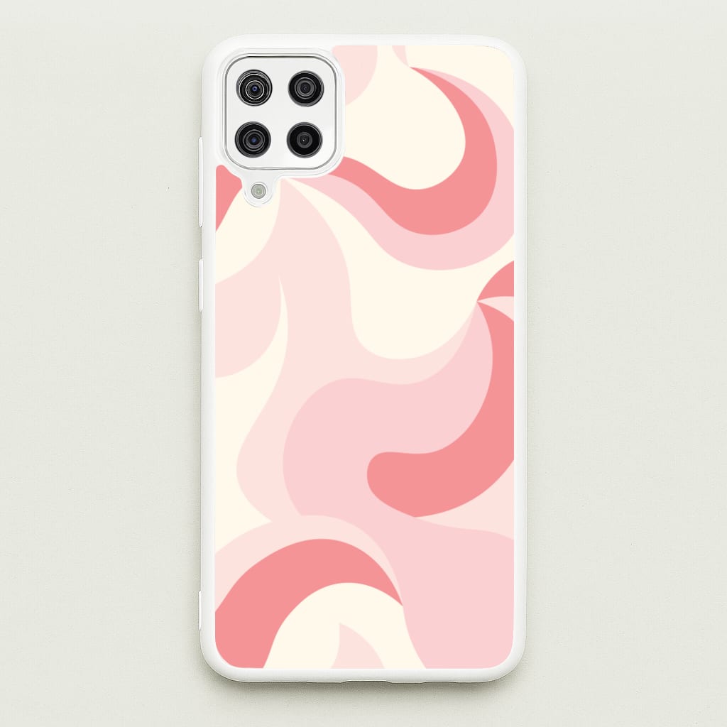 Pastel Pinks Abstract Pattern - Abstract Patterns Phone Case for Galaxy A12
