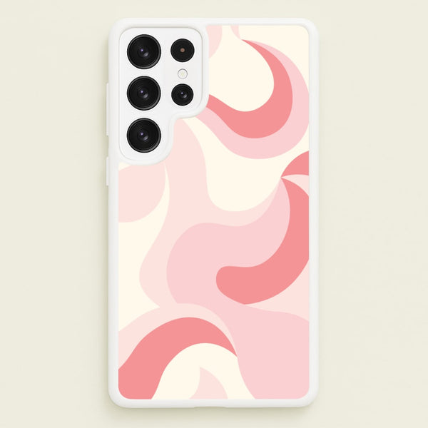 Pastel Pinks Abstract Pattern - Abstract Patterns Phone Case for Galaxy S22 Ultra