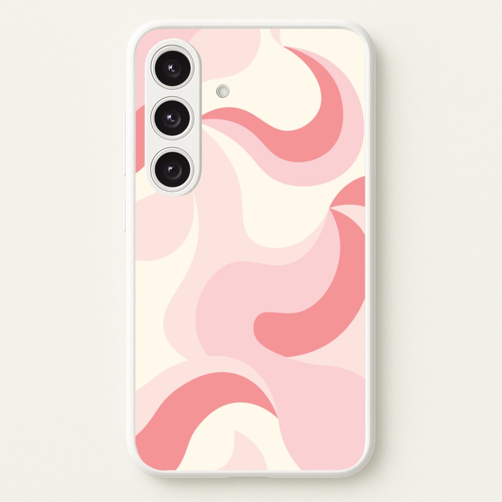 Pastel Pinks Abstract Pattern - Abstract Patterns Phone Case for Galaxy S24