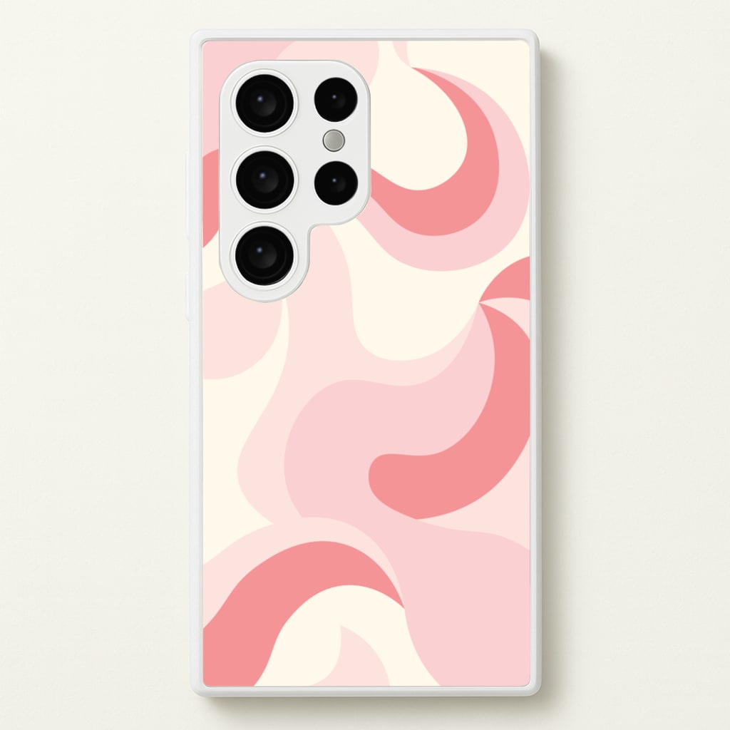 Pastel Pinks Abstract Pattern - Abstract Patterns Phone Case for Galaxy S24 Ultra
