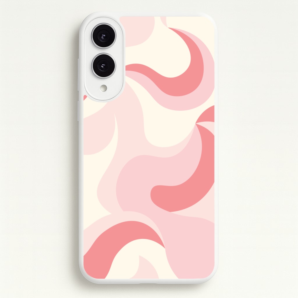 Pastel Pinks Abstract Pattern - Abstract Patterns Phone Case for Galaxy S25 Edge