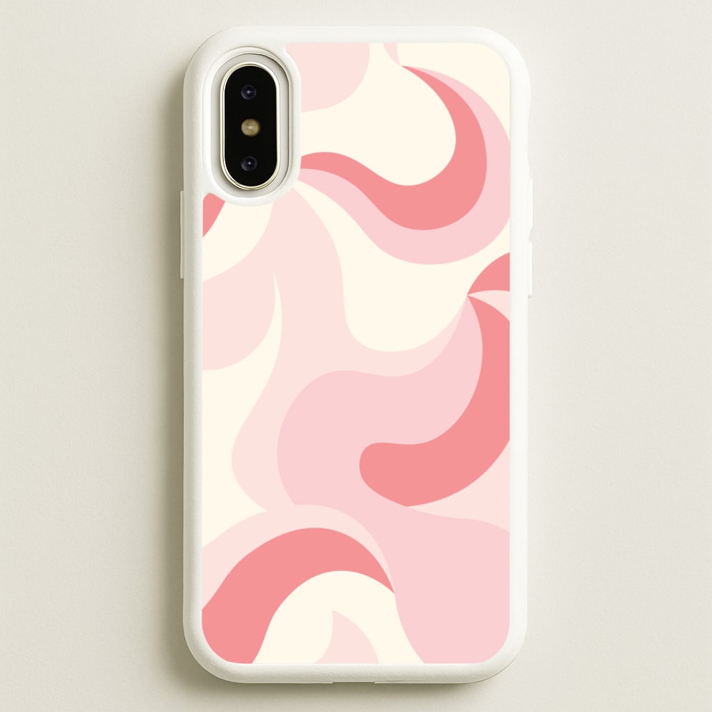 Pastel Pinks Abstract Pattern - Abstract Patterns Phone Case for iPhone X / XS