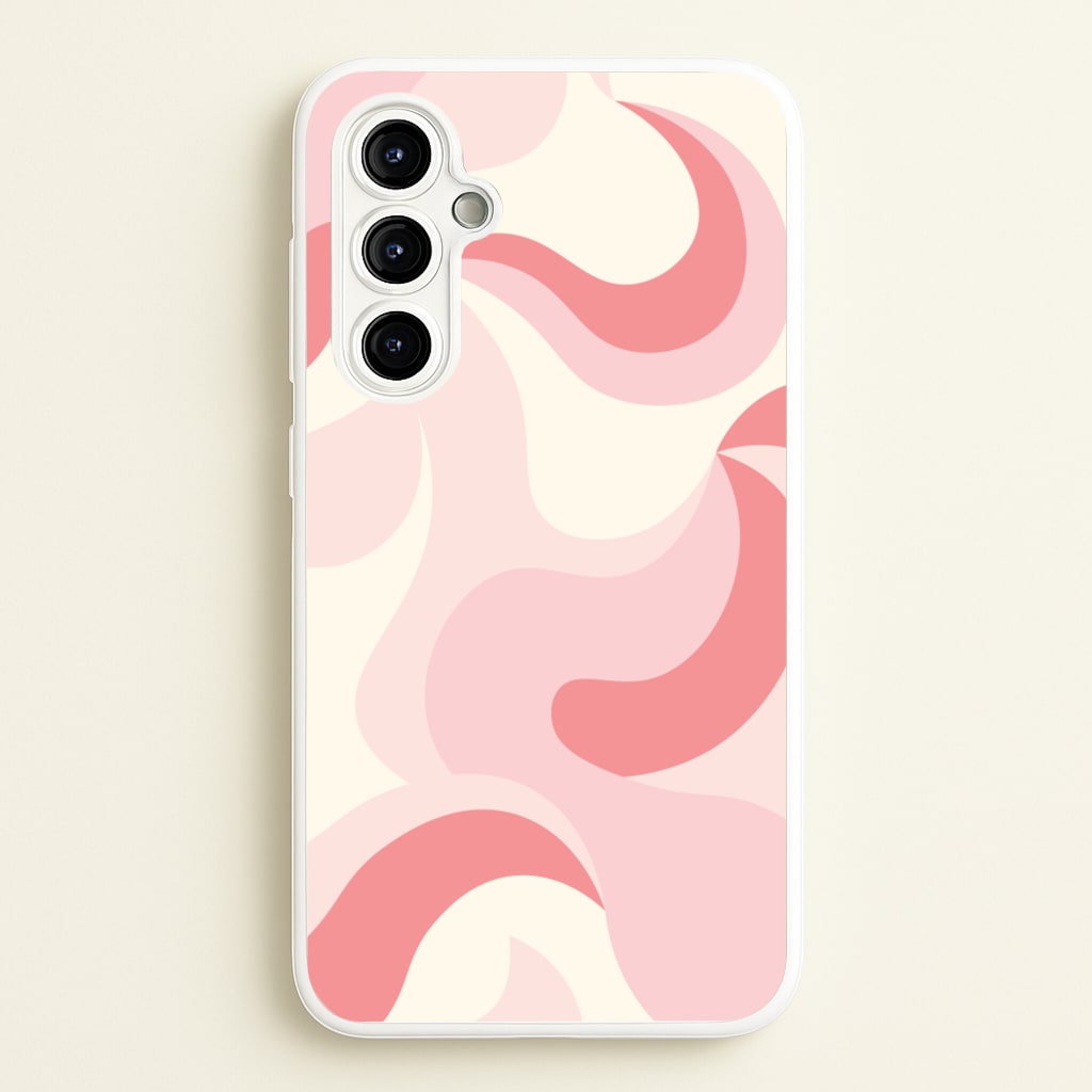 Pastel Pinks Abstract Pattern - Abstract Patterns Phone Case for Galaxy A54