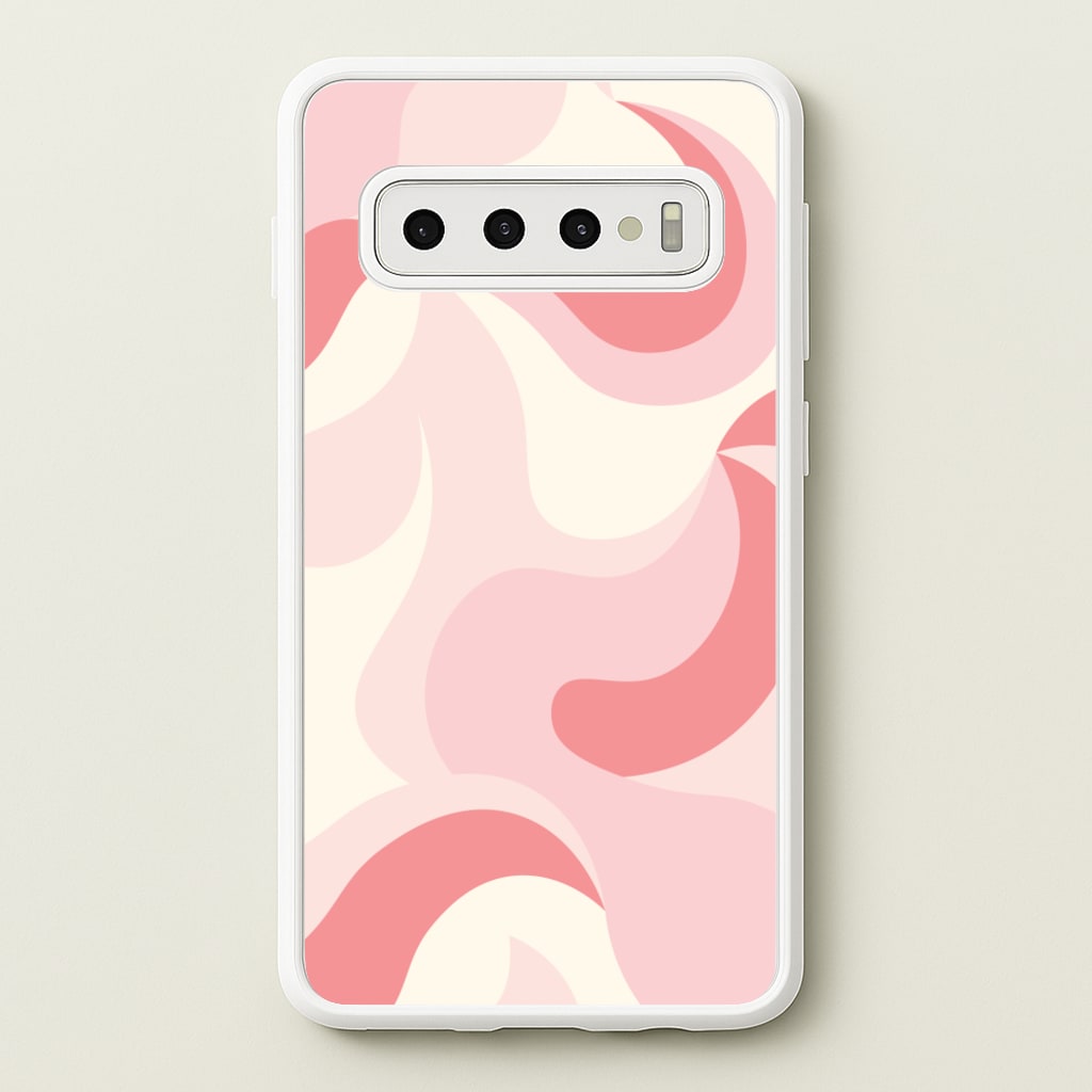 Pastel Pinks Abstract Pattern - Abstract Patterns Phone Case for Galaxy S10 Plus
