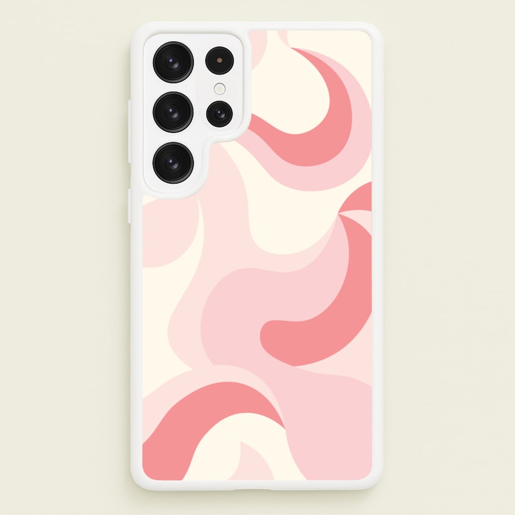 Pastel Pinks Abstract Pattern - Abstract Patterns Phone Case for Galaxy S23 Ultra