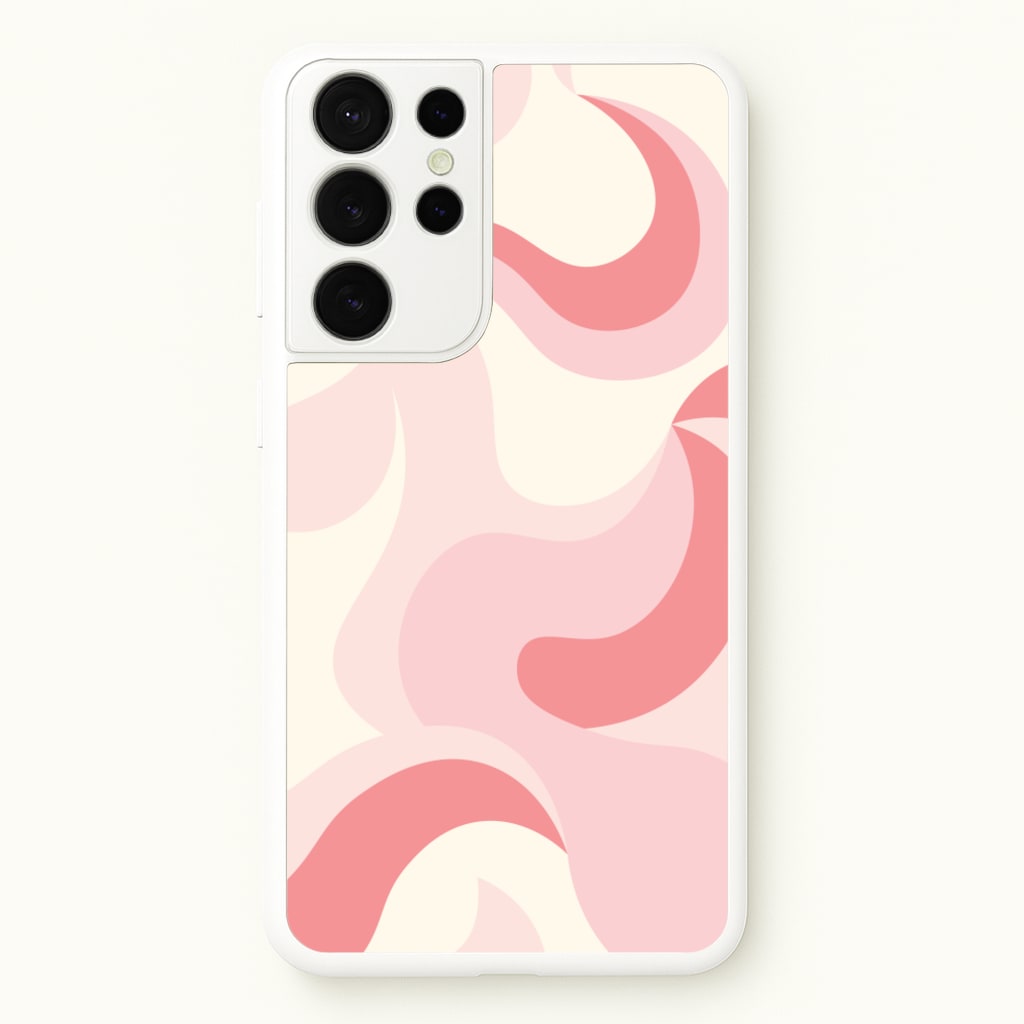 Pastel Pinks Abstract Pattern - Abstract Patterns Phone Case for Galaxy S21 Ultra